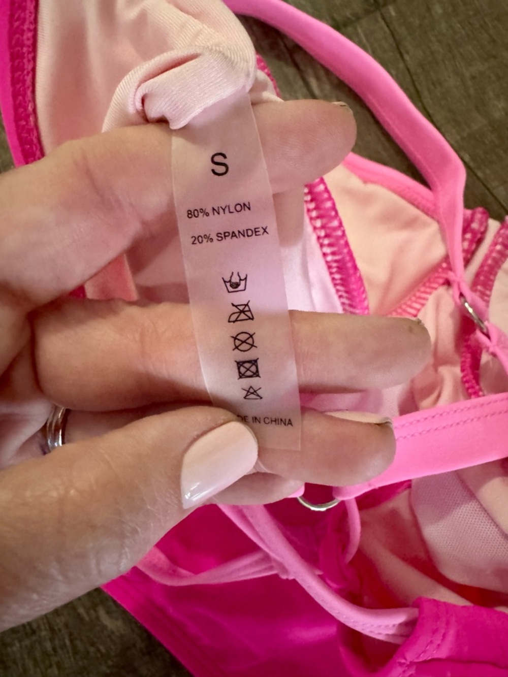 SUUKESS One Piece Womens Pink Swimsuit Small Tummy Control Crisscross Back Sexy - Picture 7 of 9